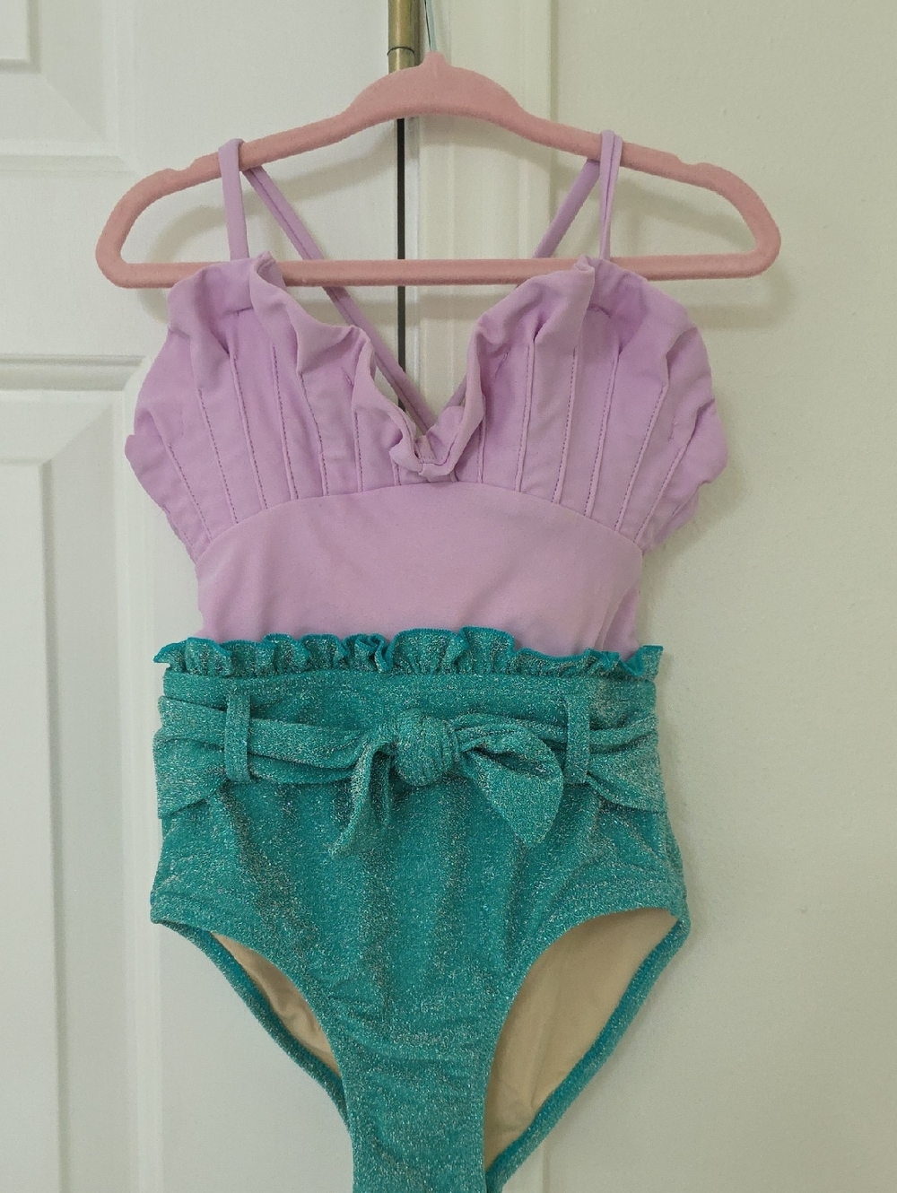 Mermaid Lavender and Teal One-Piece Swimsuit